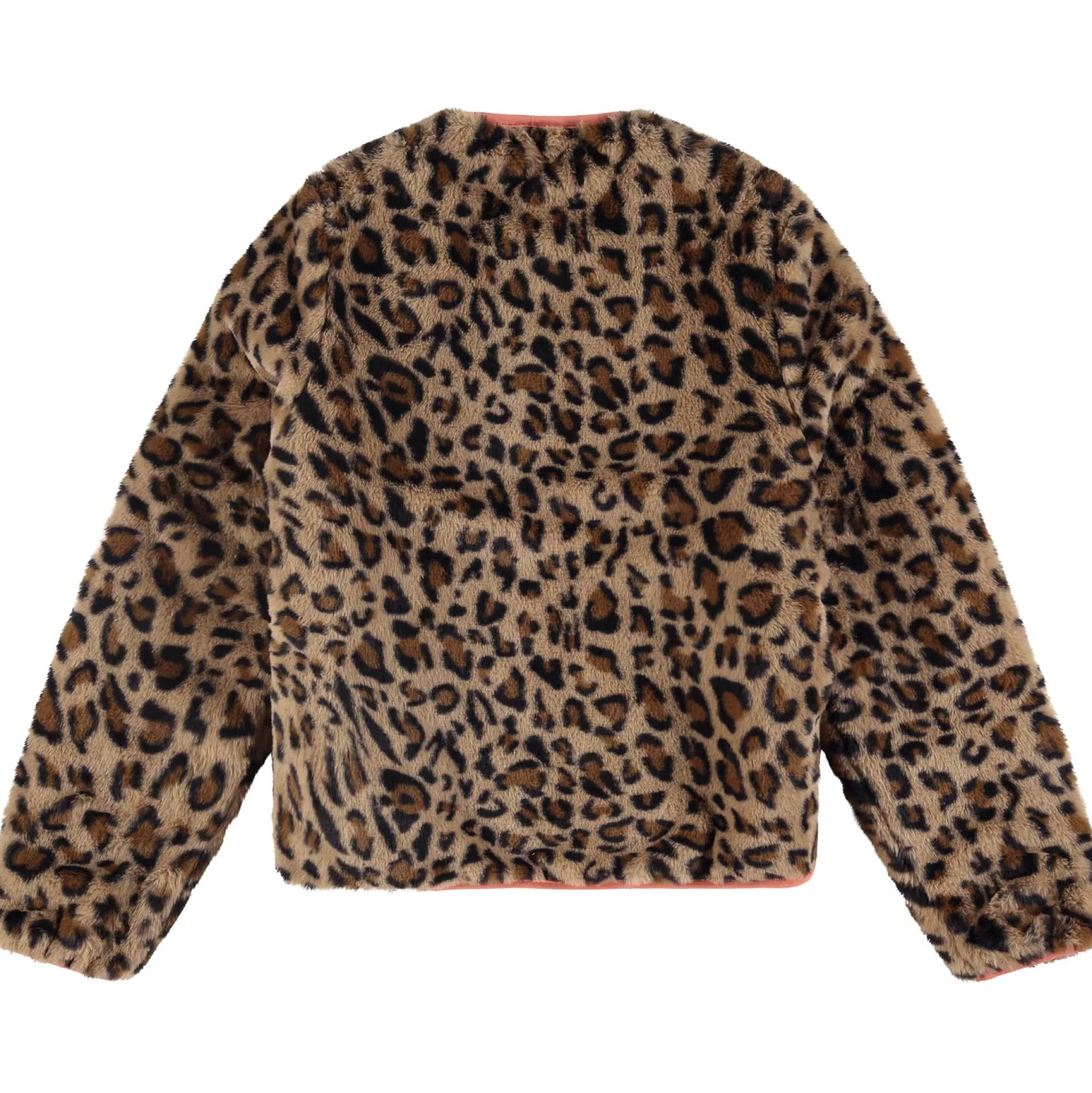 Jassen|Jassen*Stains & Stories jas lange mouwen panterprint bruin Beigebrown