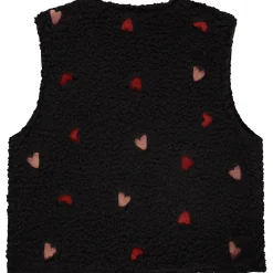 Vesten|Truien & Vesten*Stains & Stories peuter gilet mouwloos hartjes zwart Black
