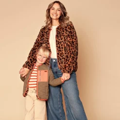 Jassen|Jassen*Stains & Stories peuter jas lange mouwen meerkleurig groen Beigebrown