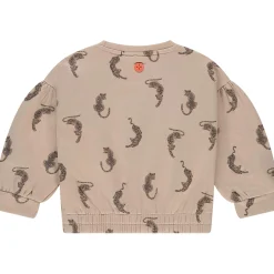 Truien & Vesten|Truien & Sweaters*Stains & Stories peuter sweater lange mouwen all over print beige Dark Off-White