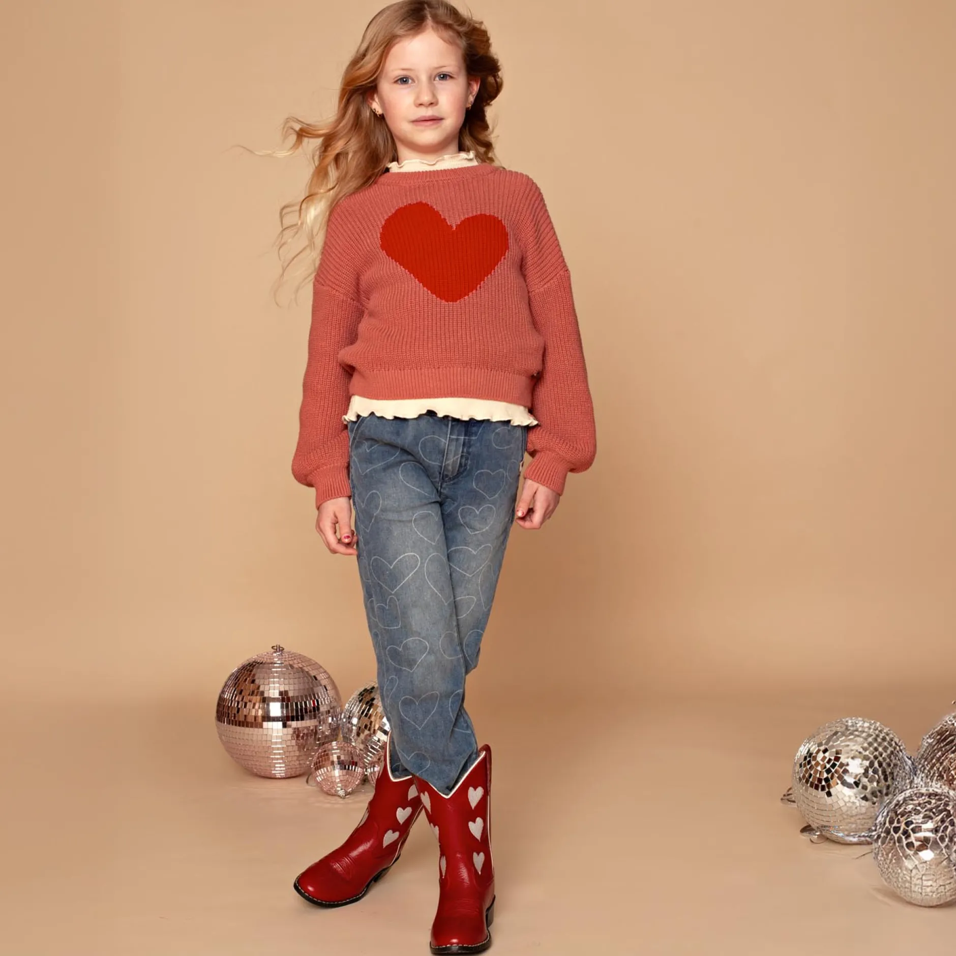 Truien & Vesten|Shirts & Blouses*Stains & Stories peuter trui lange mouwen roze Mid Pink
