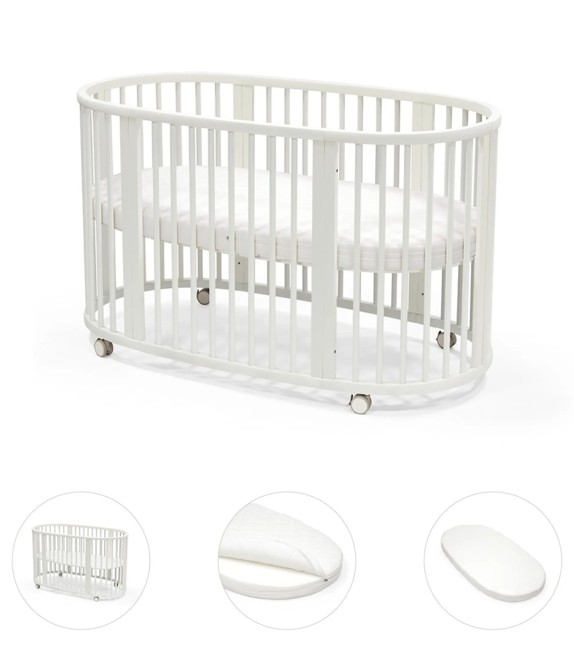 Bundels & Combideals|Ledikanten*Stokke Sleepi Bed bundel wit met matras & hoeslaken