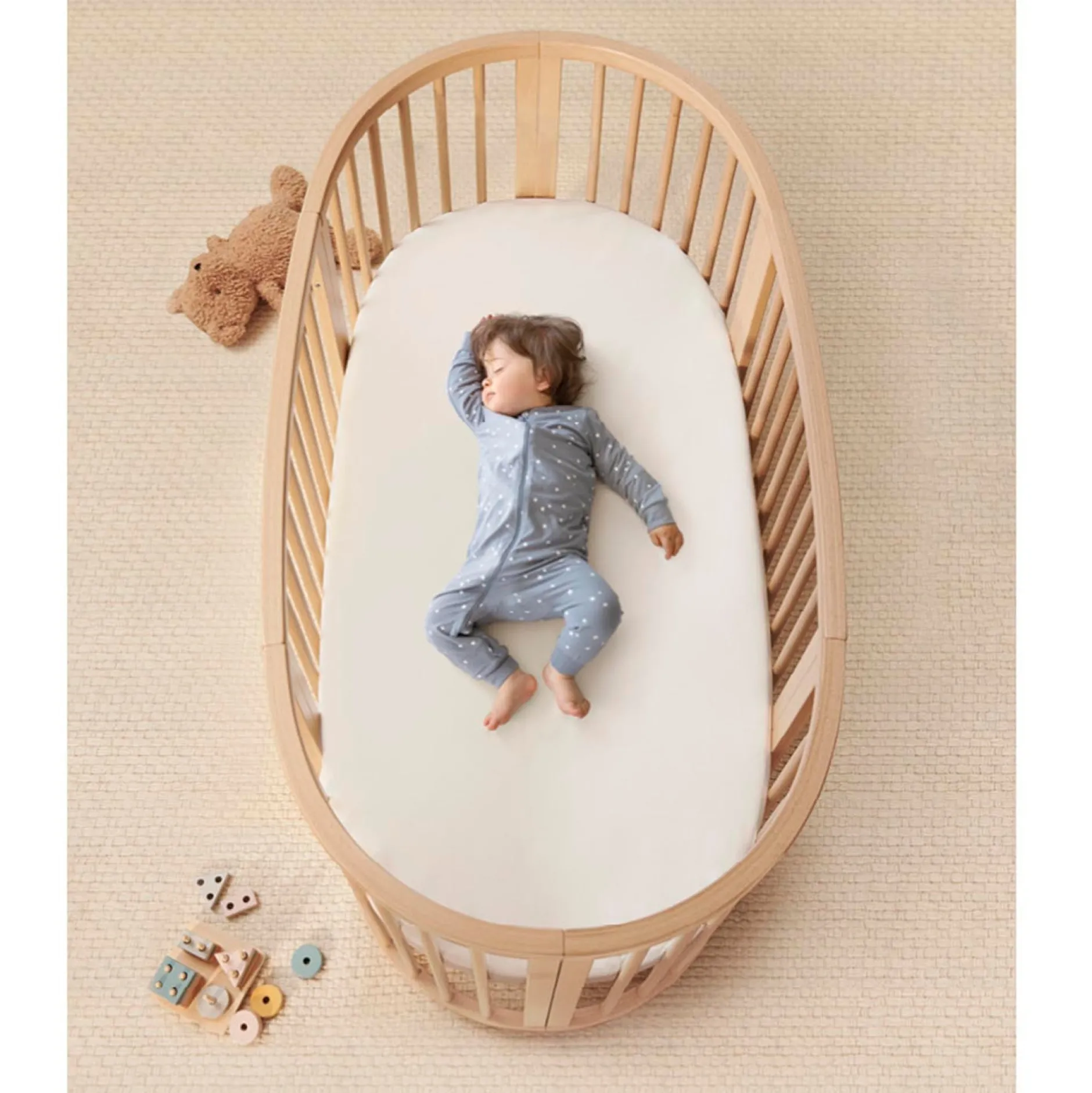 Bundels & Combideals|Ledikanten*Stokke Sleepi Bed bundel naturel met matras & hoeslaken