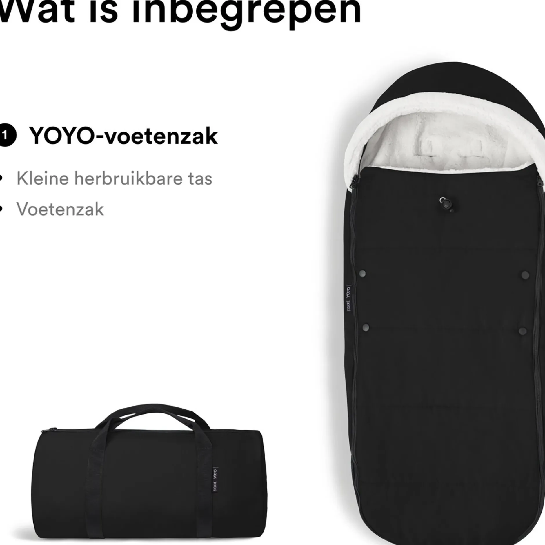 Voetenzakken|Buggy’S*Stokke Yoyo voetenzak Black