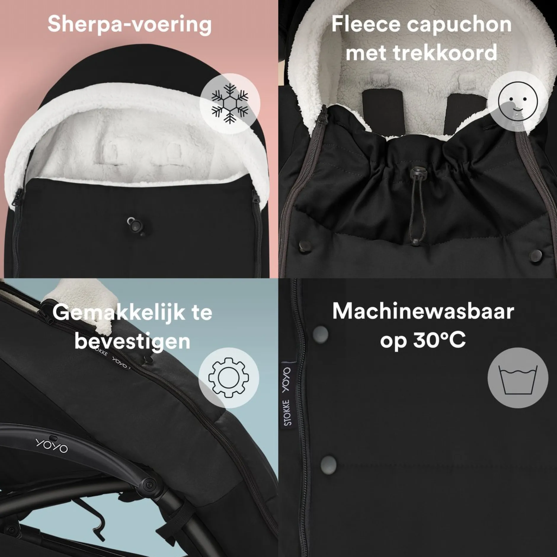 Voetenzakken|Buggy’S*Stokke Yoyo voetenzak Black