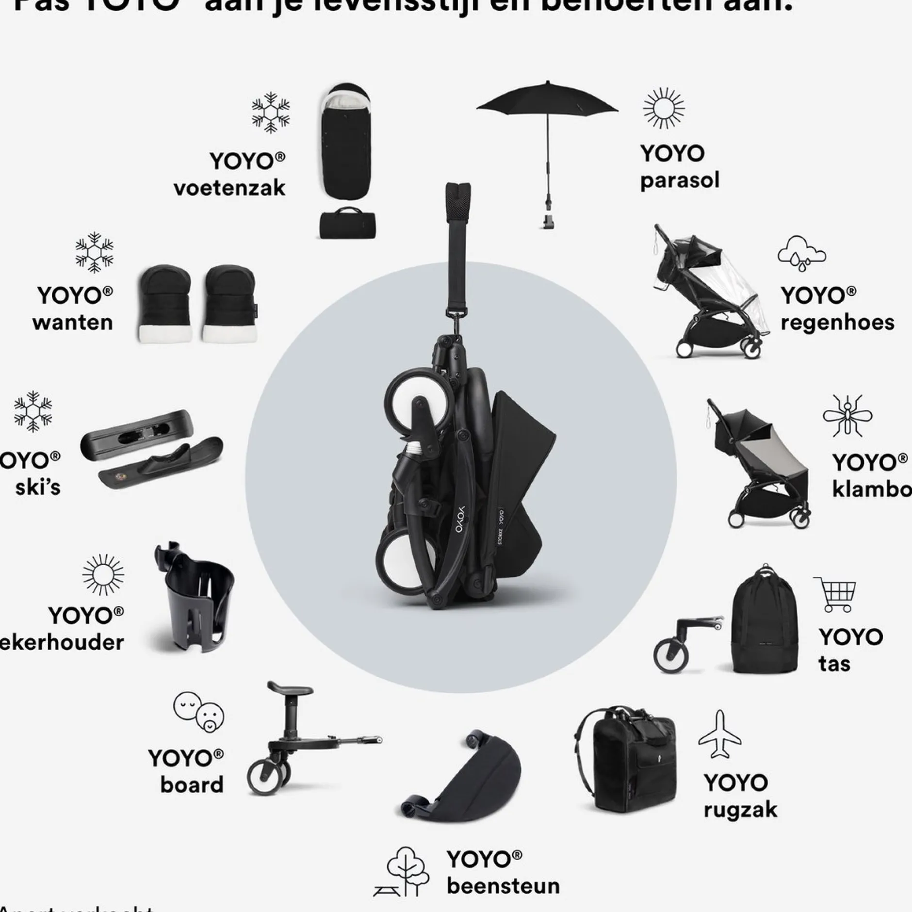 Voetenzakken|Buggy’S*Stokke Yoyo voetenzak Black