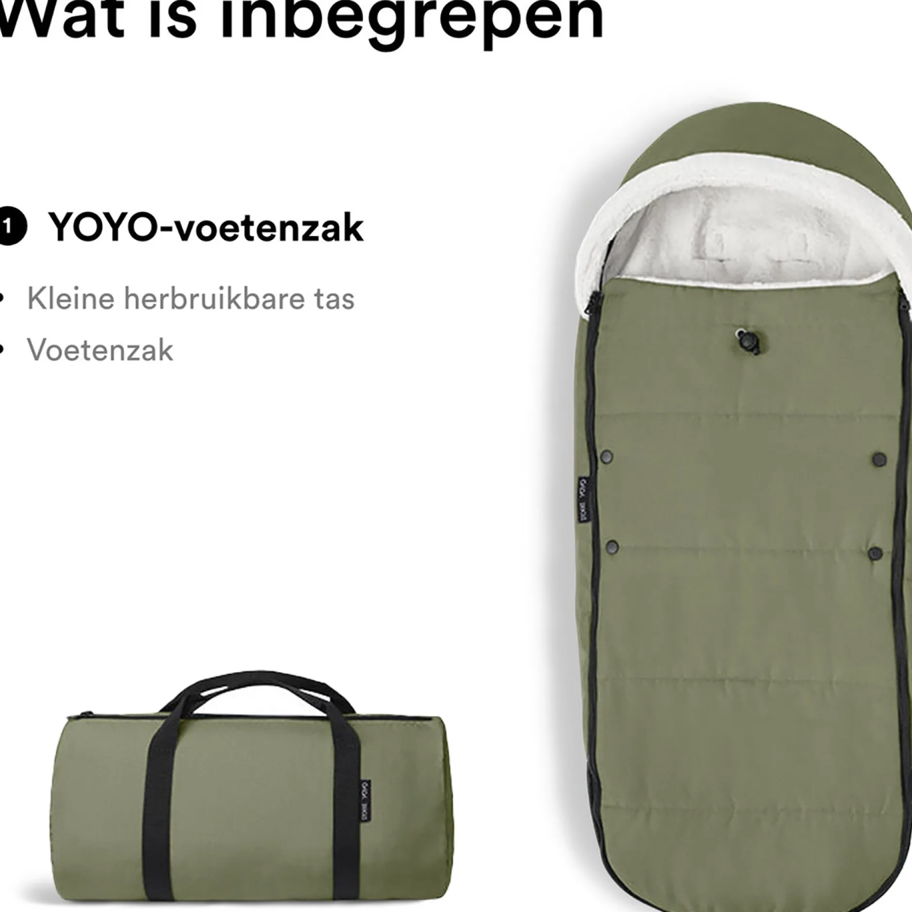 Voetenzakken|Voetenzakken*Stokke Yoyo voetenzak Olivegreen