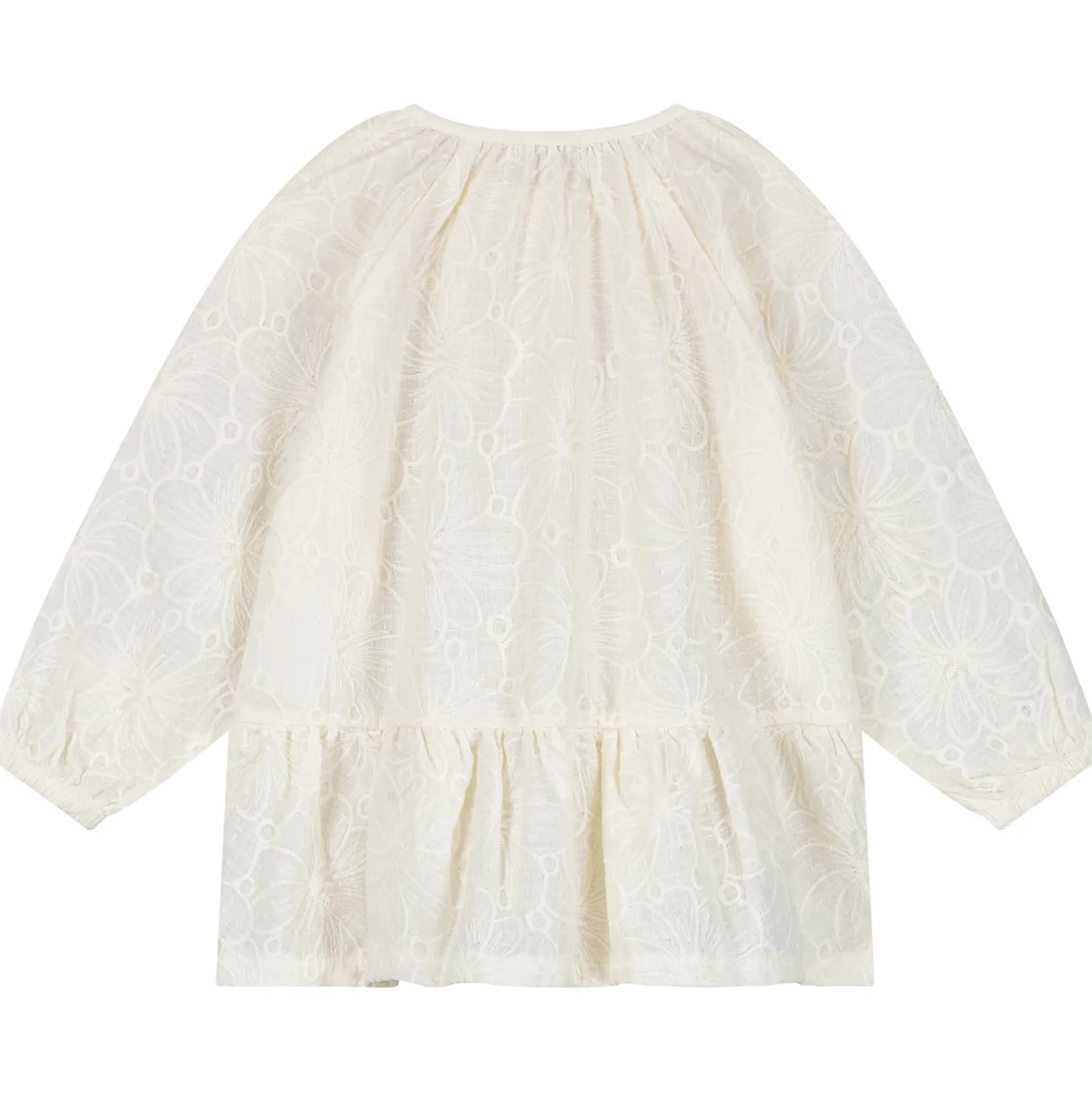 Shirts & Blouses|Shirts & Blouses*Sweet Petit baby blouse Izza lange mouwen effen wit Dark Off-White