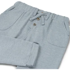 Broeken & Tuinbroeken|Broeken*Sweet Petit baby broek Benja  effen blauw Light Sky Blue