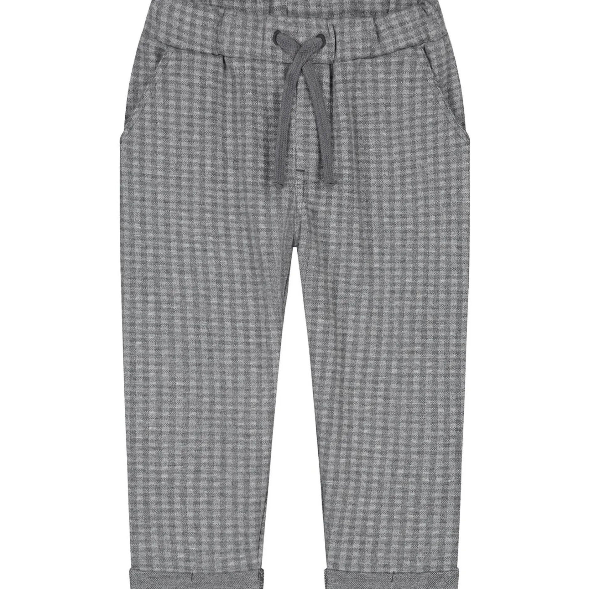 Broeken & Tuinbroeken|Broeken*Sweet Petit baby broek Goof ruit grijs Mid Stone Melange