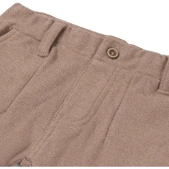 Broeken & Tuinbroeken|Broeken*Sweet Petit baby broek lange mouwen effen bruin DarkSand Melange