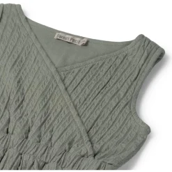 Jurken & Rokken|Jurken & Rokken*Sweet Petit baby jurk Merel mouwloos effen groen Sage Green