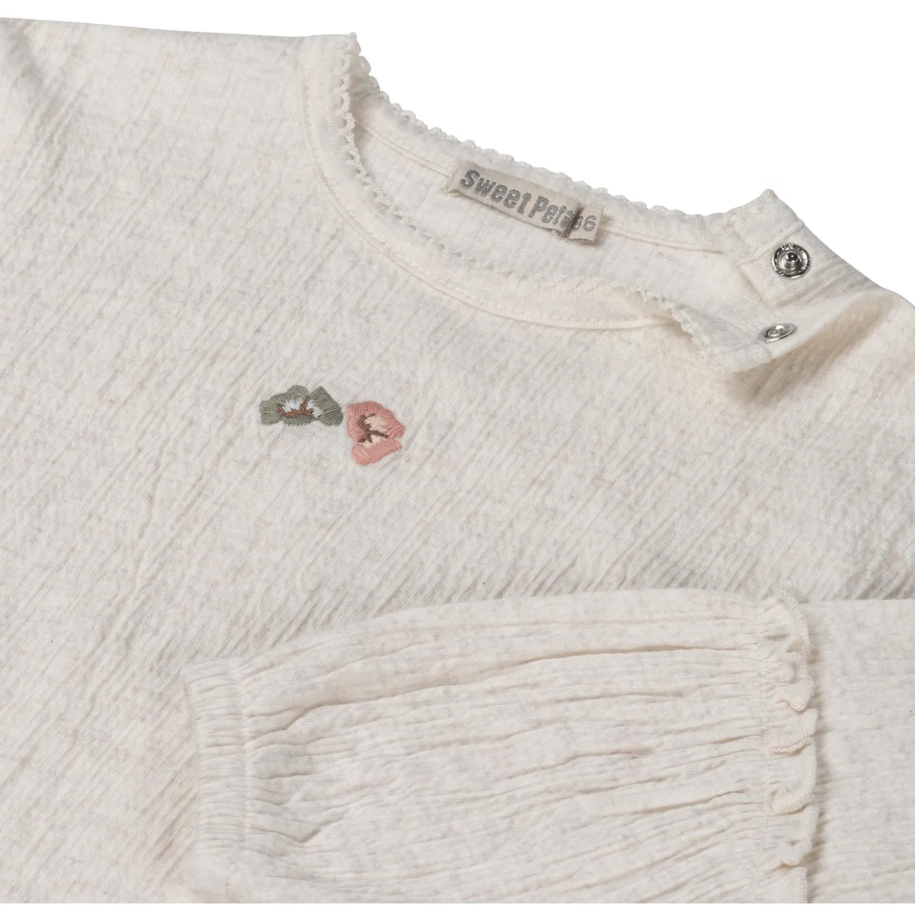 Shirts & Blouses|Shirts & Blouses*Sweet Petit baby shirt Else lange mouwen effen beige Soft Ecru Melange