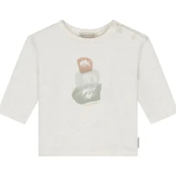 Shirts & Blouses|Shirts & Blouses*Sweet Petit baby shirt lange mouwen printopdruk beige Soft Ecru Melange
