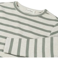 Shirts & Blouses|Shirts & Blouses*Sweet Petit baby shirt lange mouwen strepen groen Sage Green