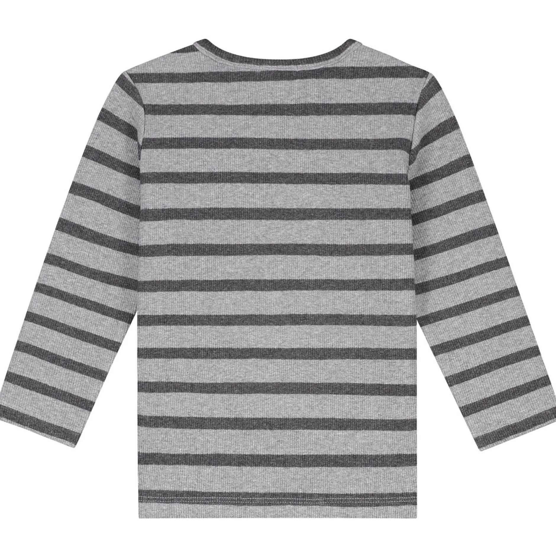 Shirts & Blouses|Shirts & Blouses*Sweet Petit baby shirt Mees lange mouwen strepen grijs Mid Stone Melange
