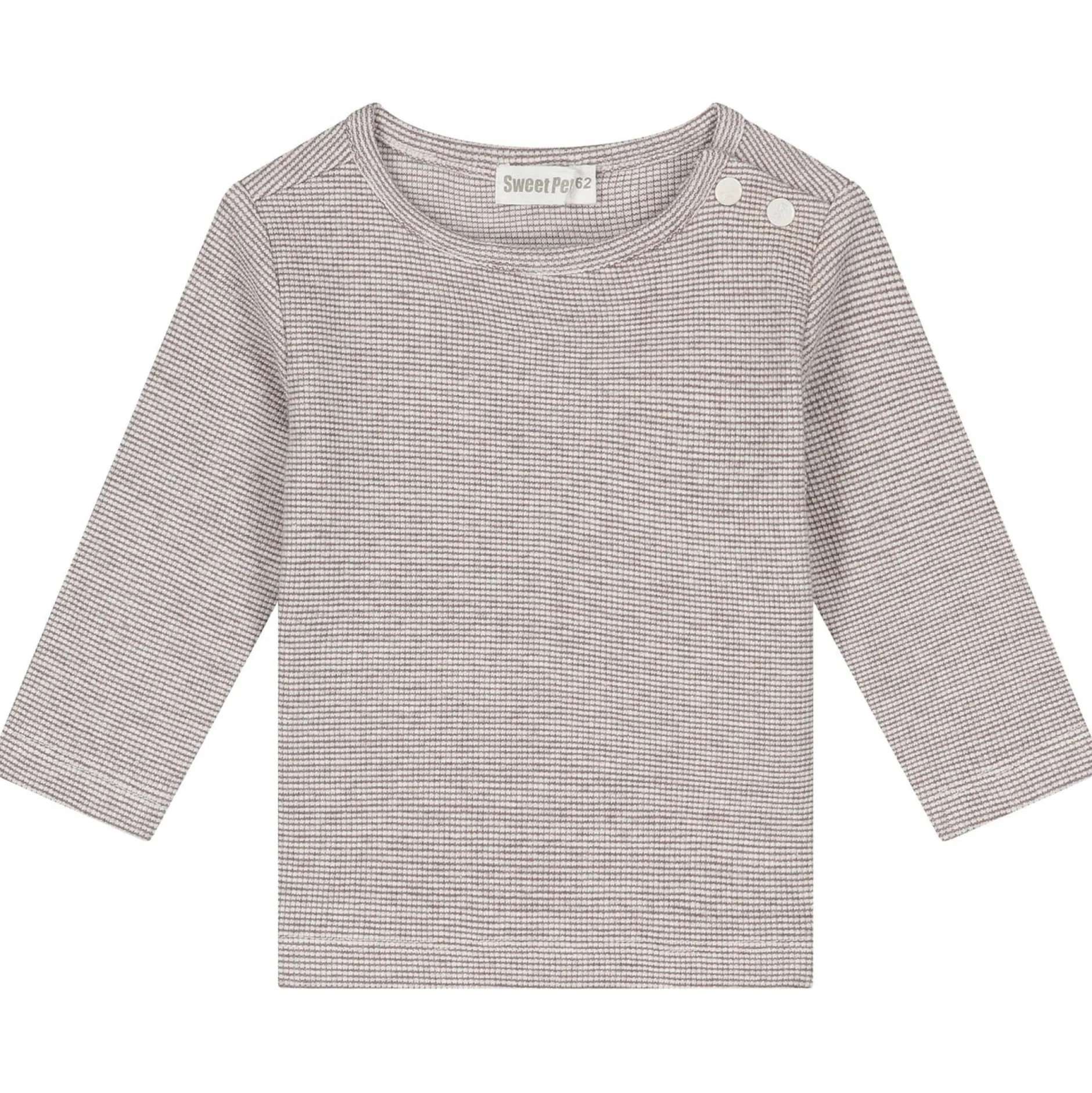 Shirts & Blouses|Shirts & Blouses*Sweet Petit baby shirt Mees lange mouwen effen bruin Dark Mud Brown