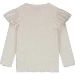 Shirts & Blouses|Shirts & Blouses*Sweet Petit baby shirt Meave lange mouwen effen beige Soft Ecru Melange