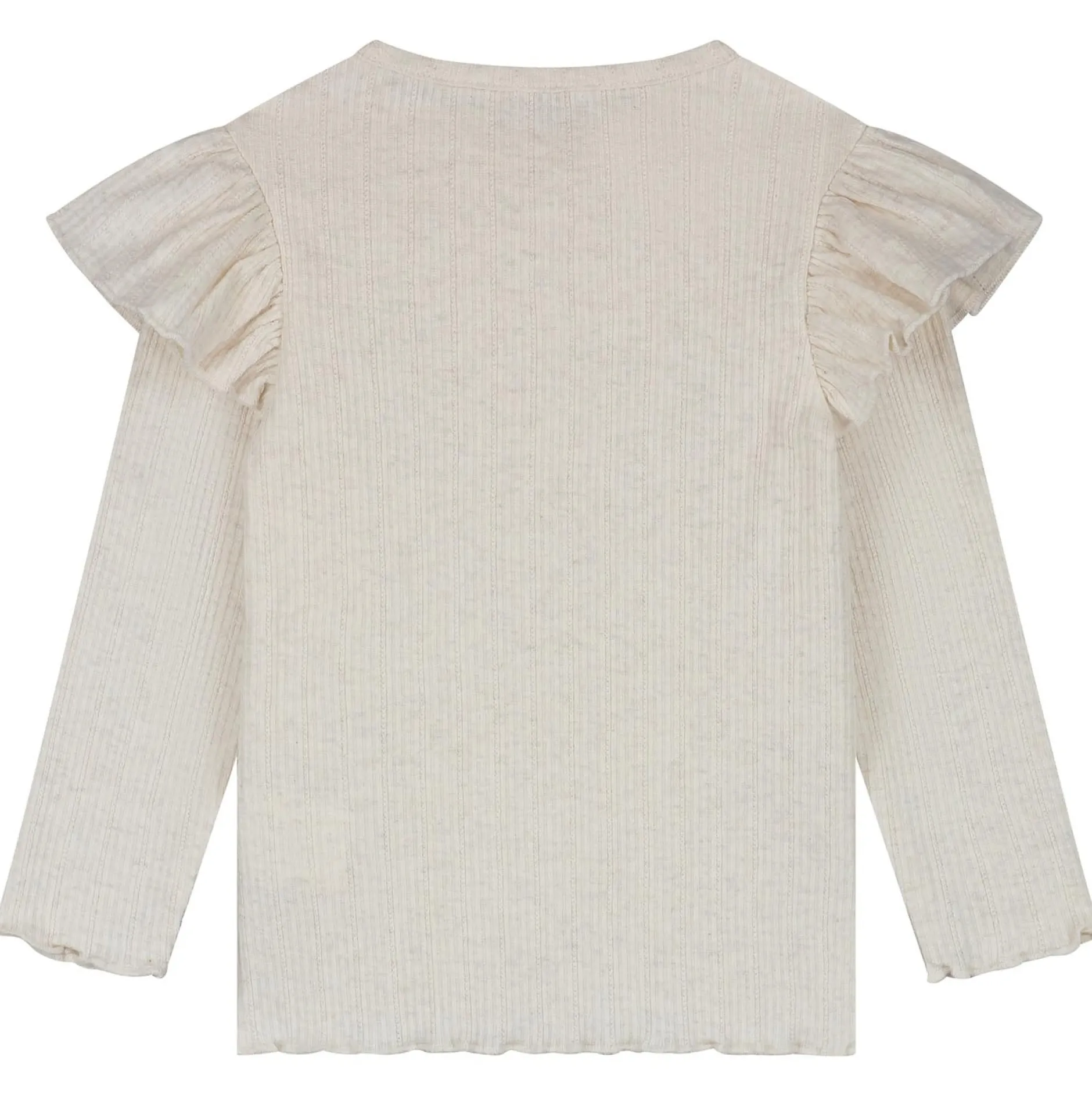 Shirts & Blouses|Shirts & Blouses*Sweet Petit baby shirt Meave lange mouwen effen beige Soft Ecru Melange