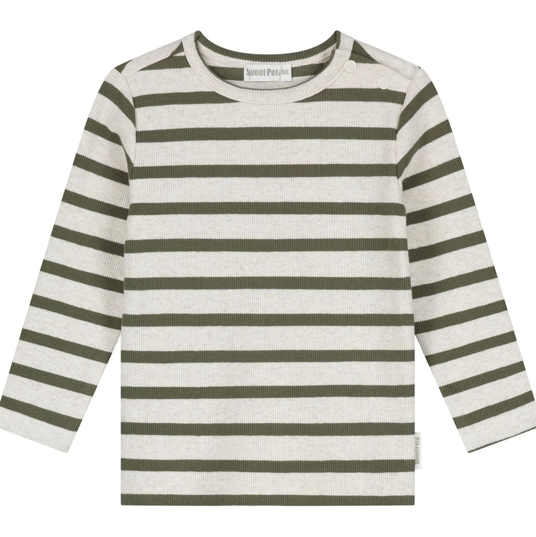 Shirts & Blouses|Shirts & Blouses*Sweet Petit baby shirt Mees lange mouwen effen groen Olivegreen