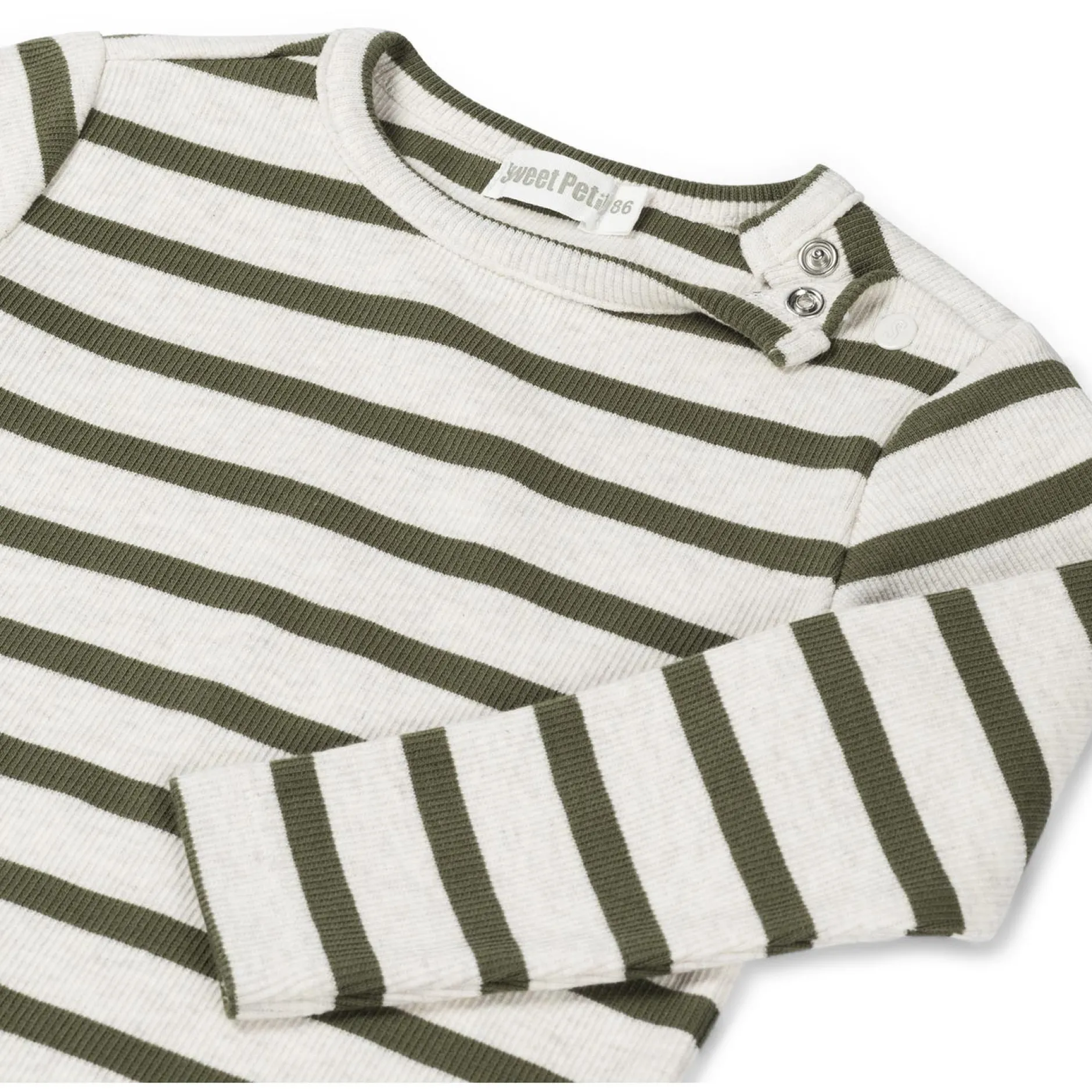 Shirts & Blouses|Shirts & Blouses*Sweet Petit baby shirt Mees lange mouwen effen groen Olivegreen