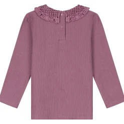 Shirts & Blouses|Shirts & Blouses*Sweet Petit baby shirt Zoe lange mouwen effen paars Dark Mauve Purple