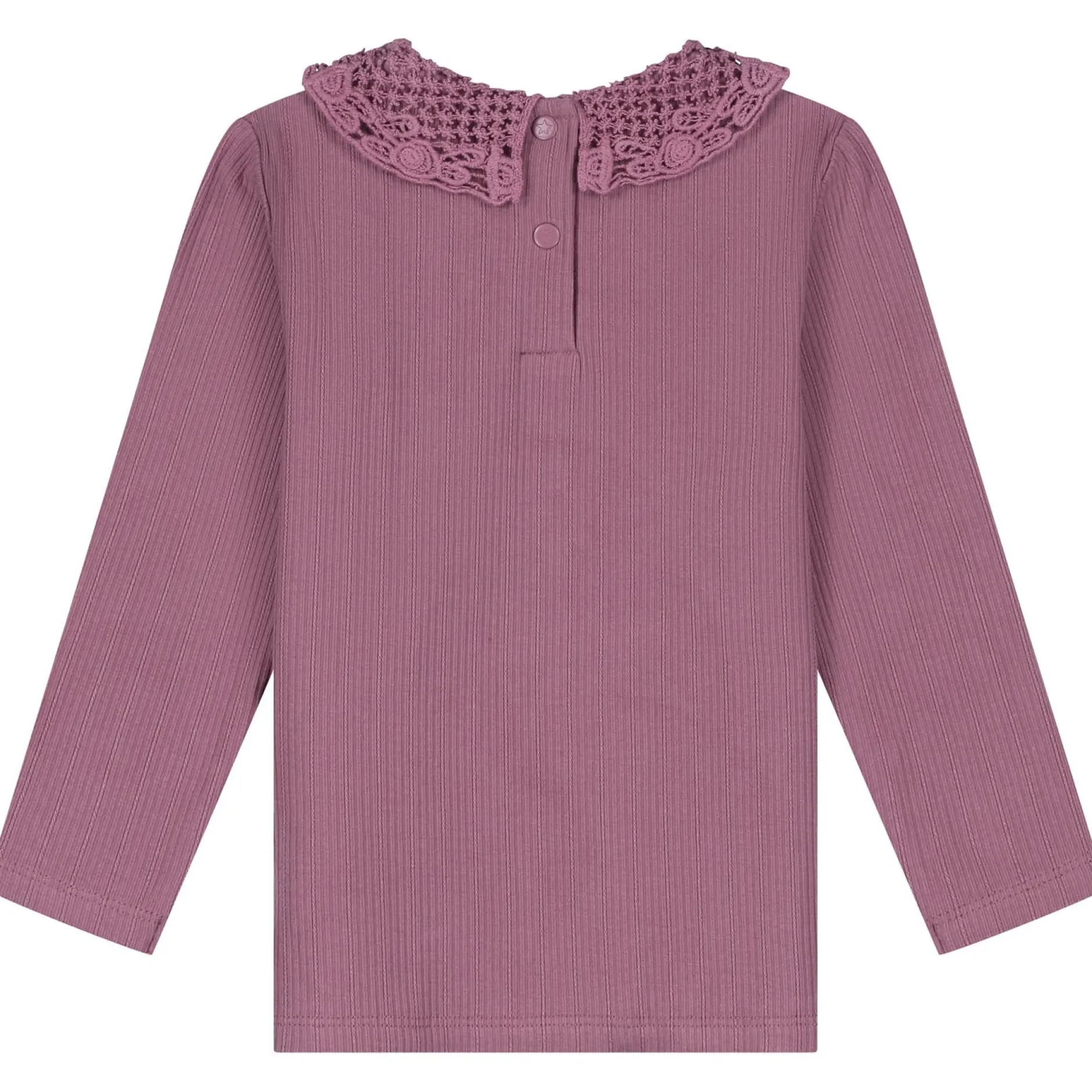 Shirts & Blouses|Shirts & Blouses*Sweet Petit baby shirt Zoe lange mouwen effen paars Dark Mauve Purple