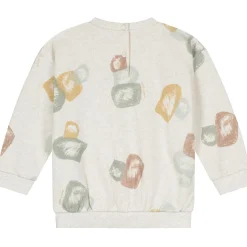 Truien & Vesten|Truien & Sweaters*Sweet Petit baby sweater lange mouwen all over print beige Soft Ecru Melange