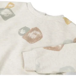 Truien & Vesten|Truien & Sweaters*Sweet Petit baby sweater lange mouwen all over print beige Soft Ecru Melange