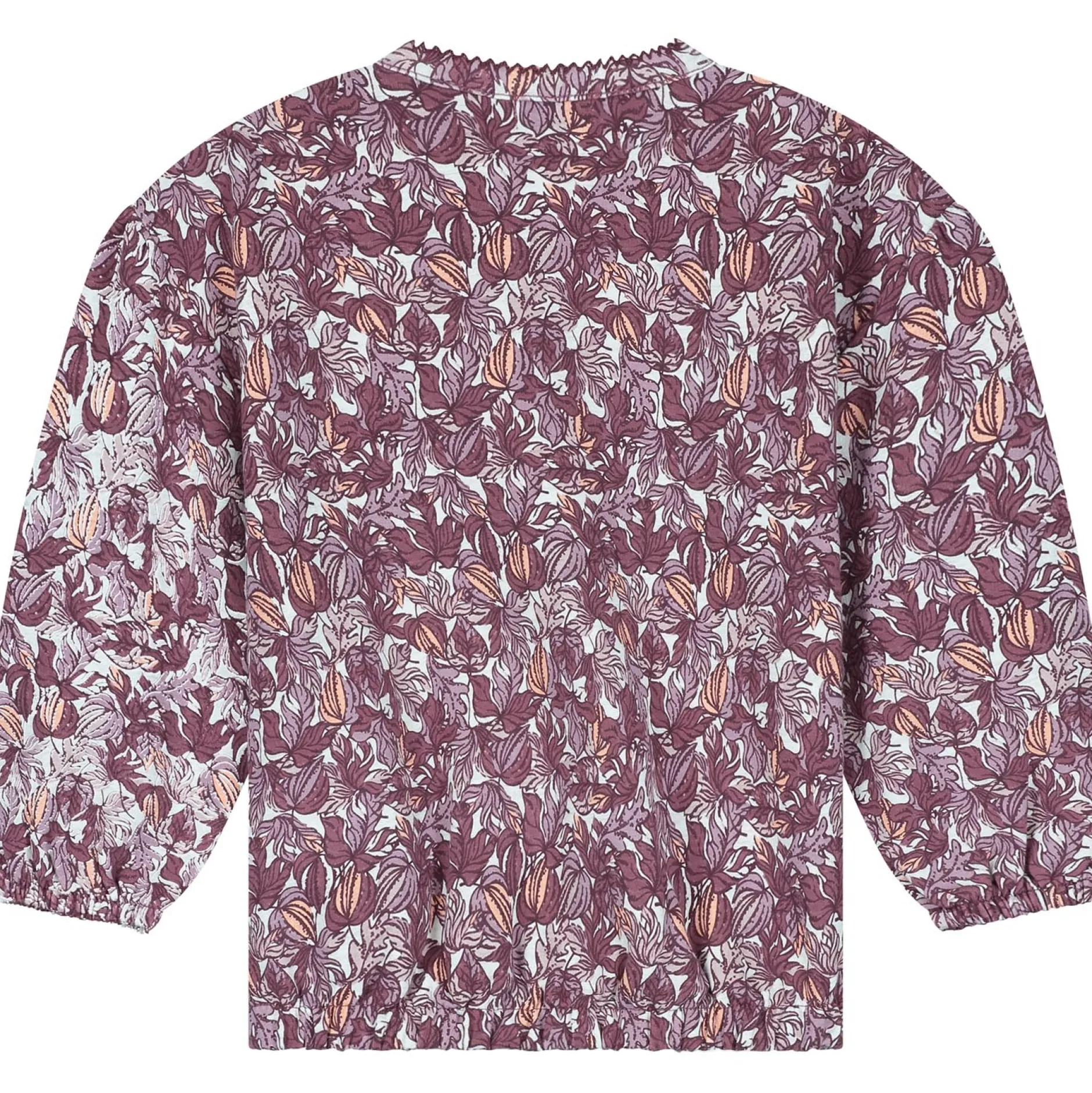 Truien & Vesten|Shirts & Blouses*Sweet Petit baby sweater mira lange mouwen bladeren multi Soft Ecru Melange