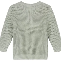 Truien & Vesten|Truien & Sweaters*Sweet Petit baby trui lange mouwen effen groen Soft Green