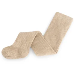 Sokken & Maillots|Sokken & Maillots*Sweet Petit maillot rib effen beige Dark Brown Melange