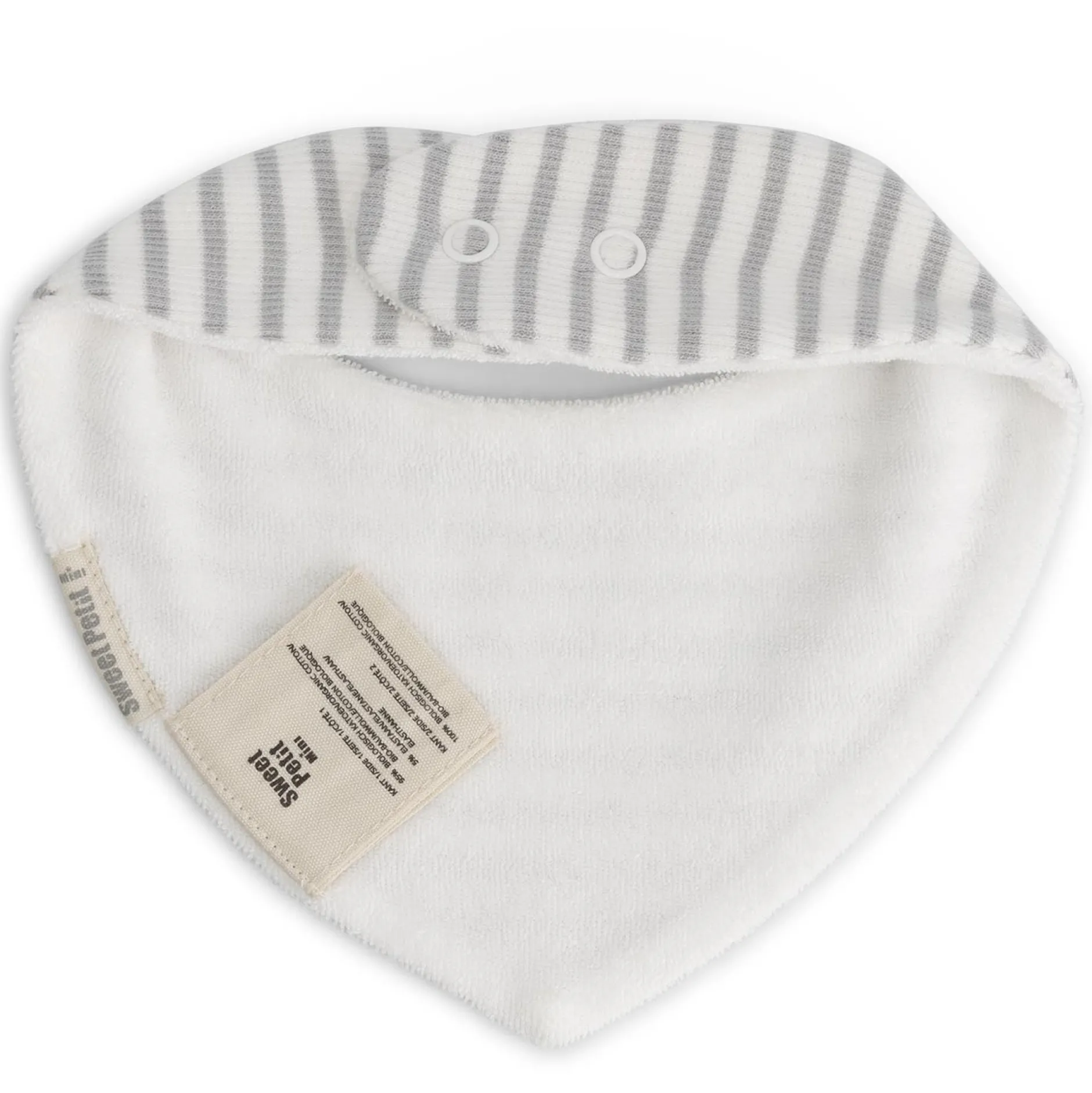 Slabbetjes*Sweet Petit Mini bandana 2 stuks grijs