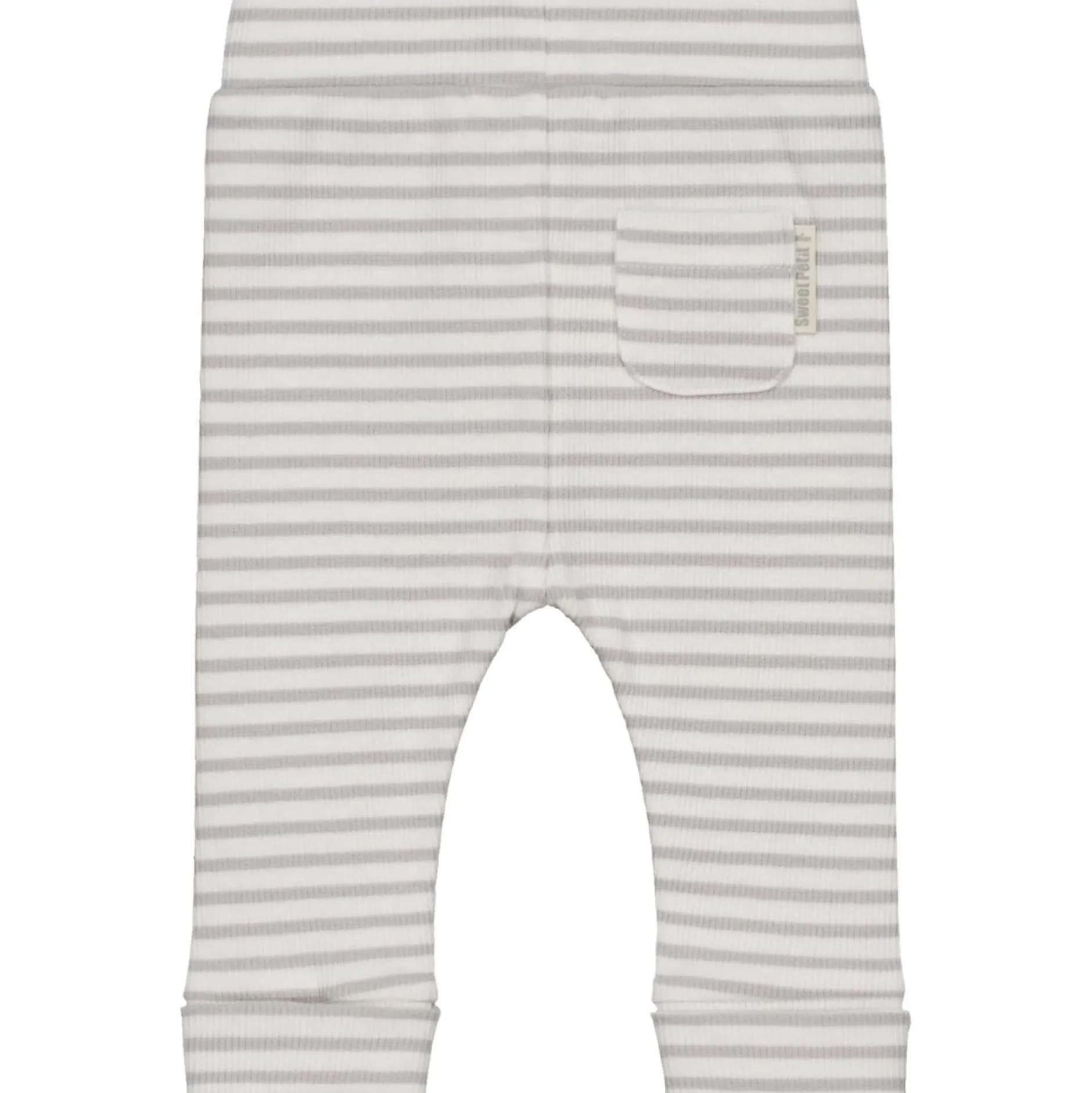 Broeken & Tuinbroeken|Broeken & Leggings*Sweet Petit Mini broek rib strepen grijs Soft Stone Melange