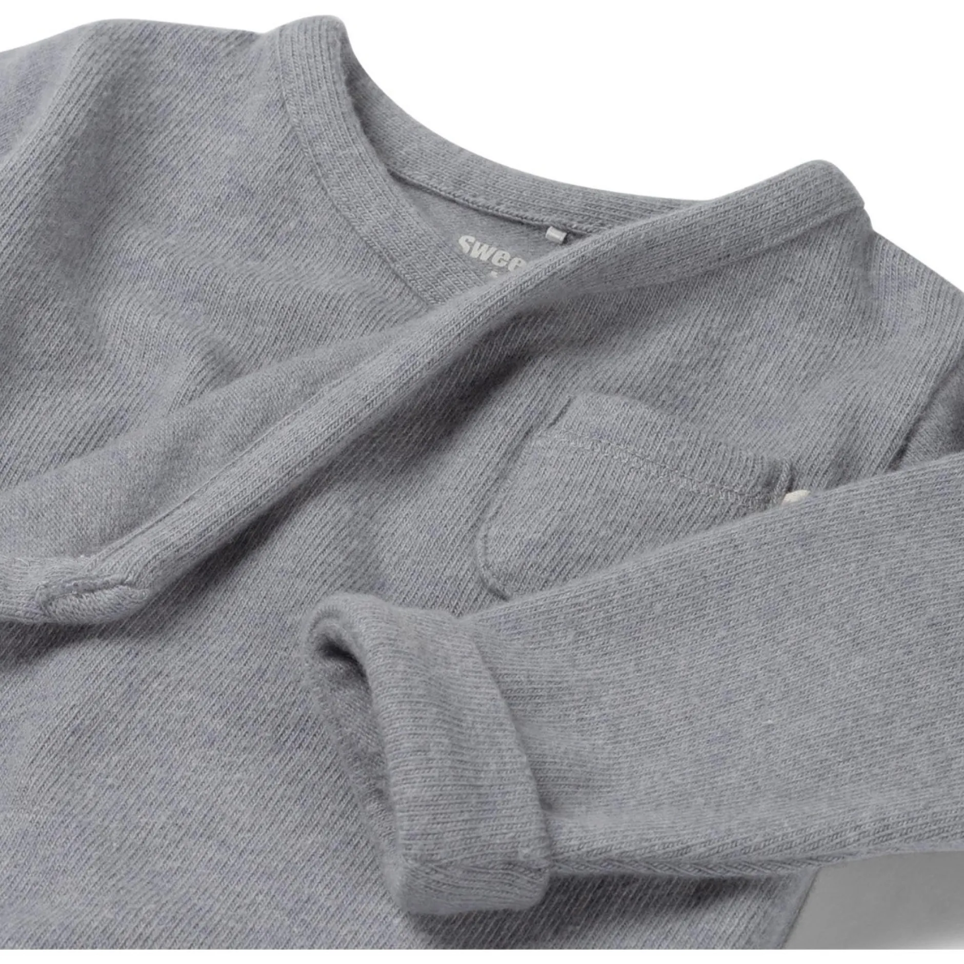 Sokjes & Slofjes|Broeken*Sweet Petit Mini overslag shirt, broekje & sokken Soft Blue Grey
