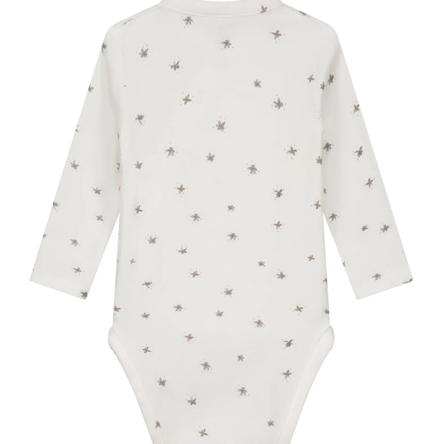 Rompers|Rompers*Sweet Petit Mini romper lange mouwen all over print wit Ivory White