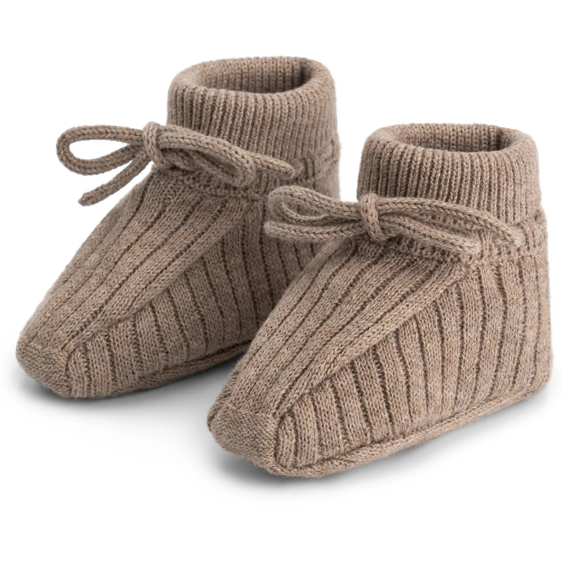 Sokjes & Slofjes*Sweet Petit Mini slofjes bruin Mid Brown Melange