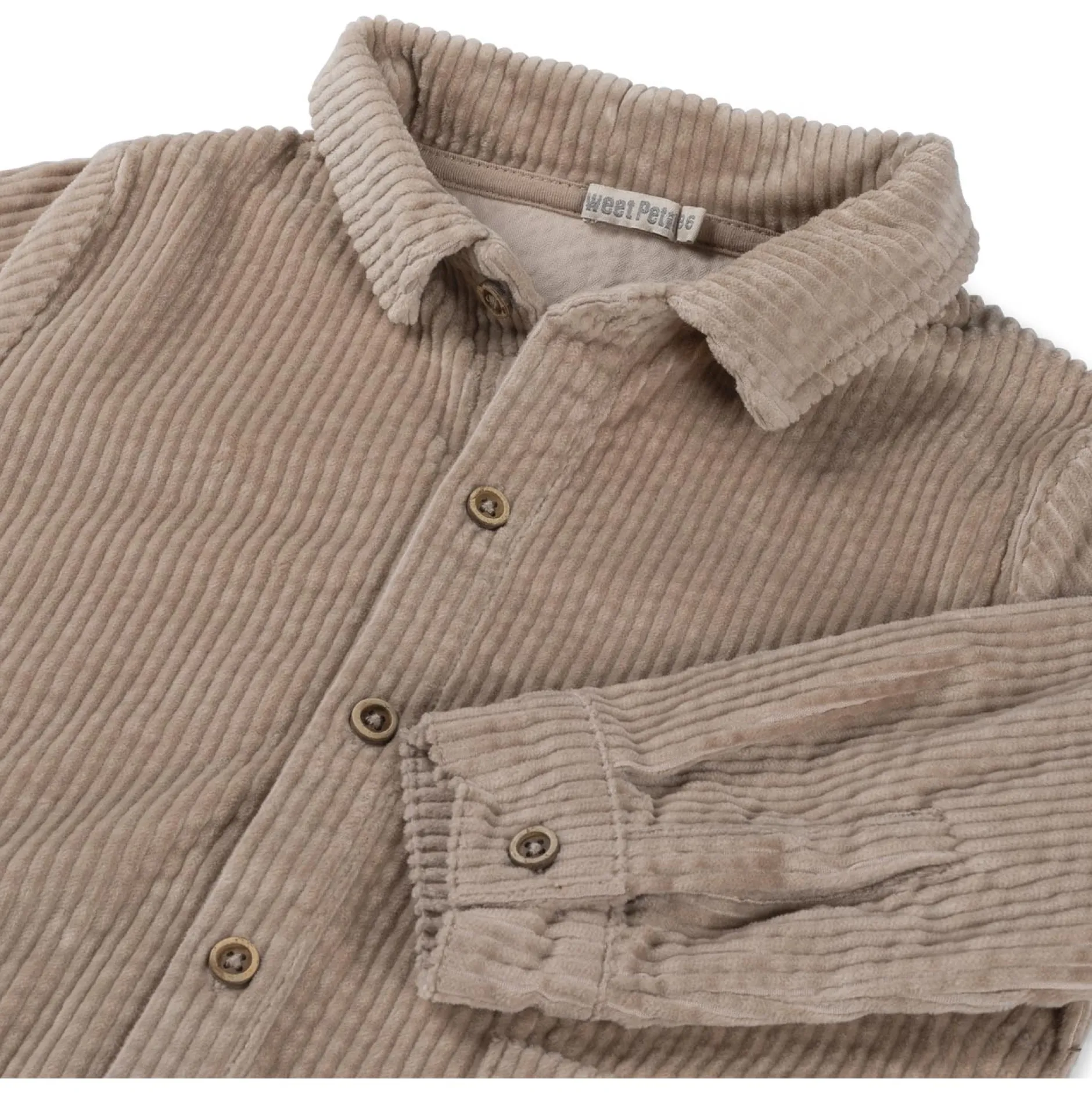 Shirts & Blouses|Shirts & Blouses*Sweet Petit peuter blouse Jack lange mouwen effen taupe Light Clay