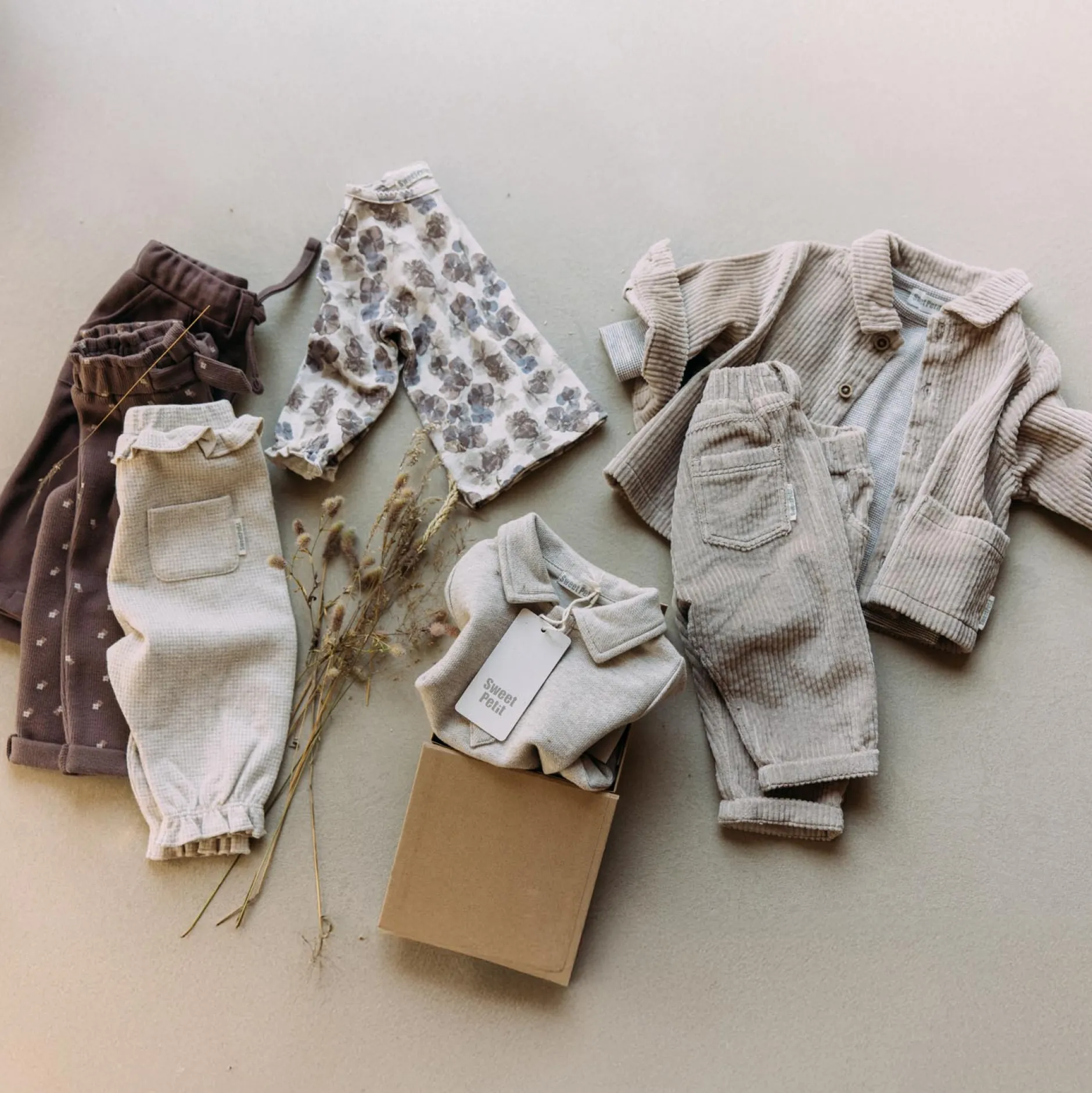 Shirts & Blouses|Shirts & Blouses*Sweet Petit peuter blouse Jack lange mouwen effen taupe Light Clay