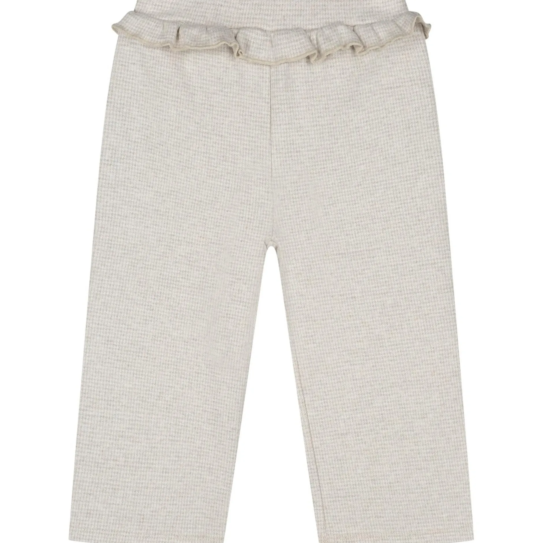 Broeken & Leggings|Broeken & Leggings*Sweet Petit peuter broek Nina effen beige Dark Brown Melange