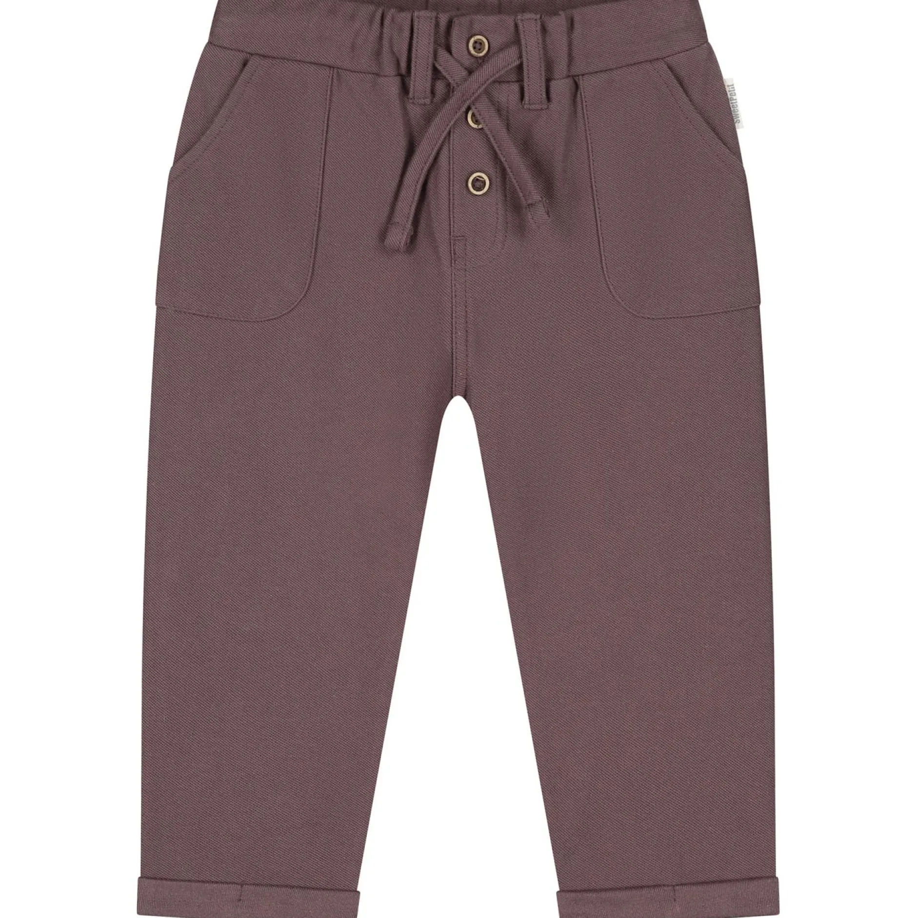 Broeken & Tuinbroeken|Broeken & Leggings*Sweet Petit peuter broek Benja effen bruin Dark Mud Brown