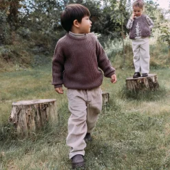 Broeken & Tuinbroeken|Broeken & Leggings*Sweet Petit peuter broek Riv effen taupe Light Clay