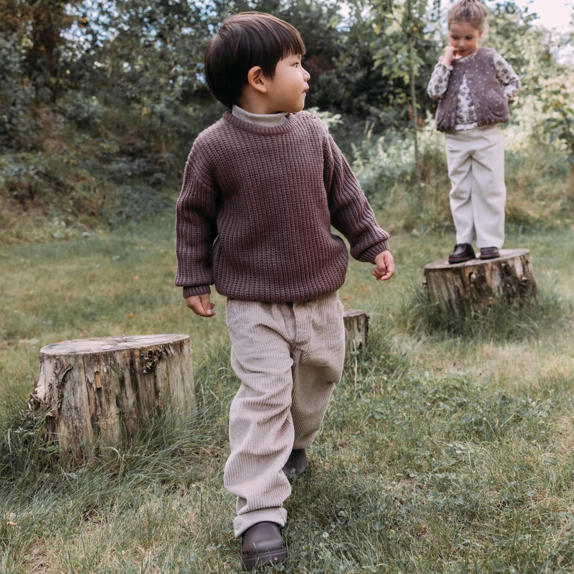 Broeken & Tuinbroeken|Broeken & Leggings*Sweet Petit peuter broek Riv effen taupe Light Clay