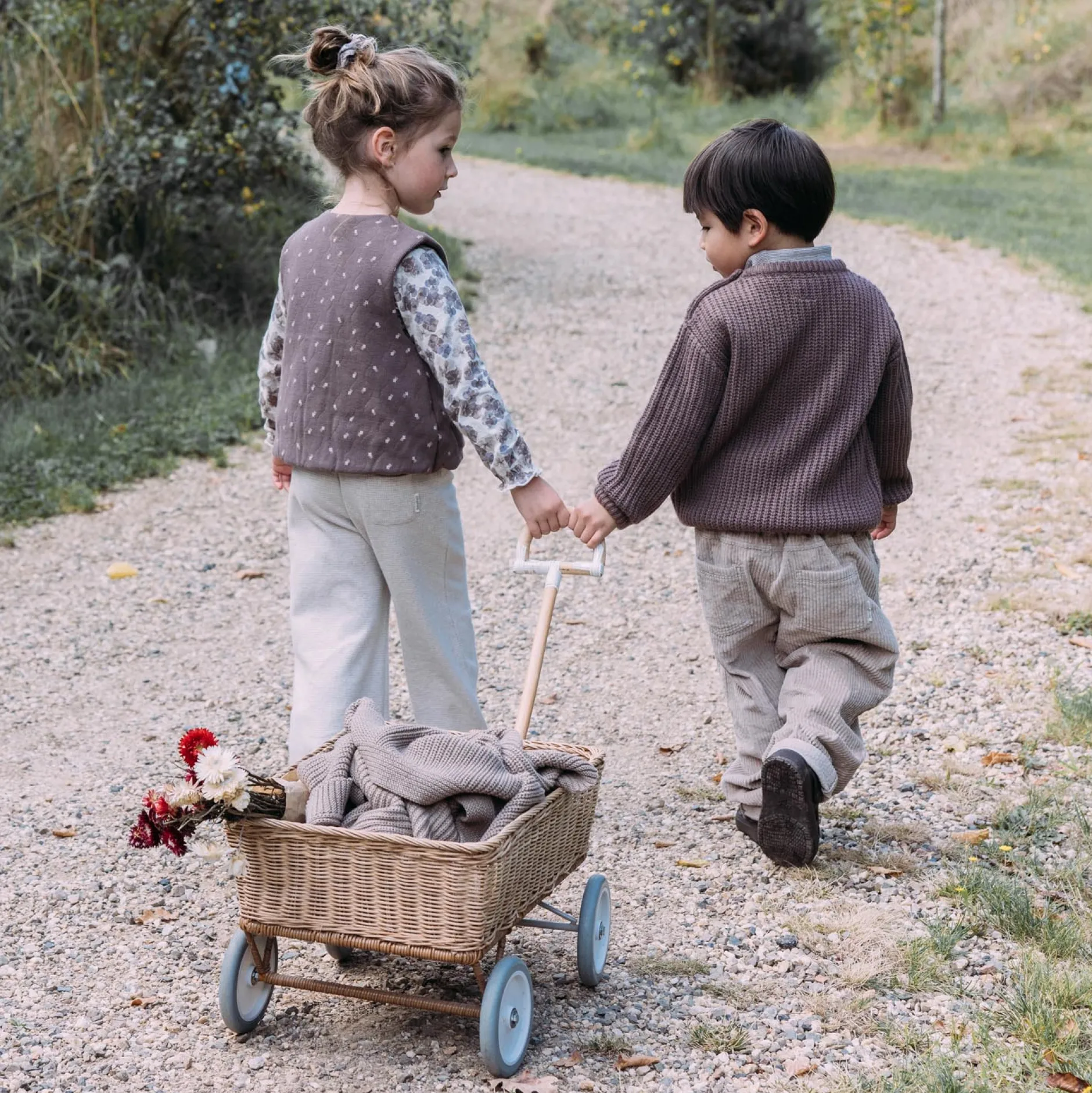 Broeken & Tuinbroeken|Broeken & Leggings*Sweet Petit peuter broek Riv effen taupe Light Clay