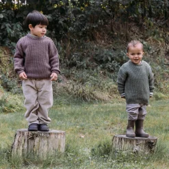 Broeken & Tuinbroeken|Broeken & Leggings*Sweet Petit peuter broek Riv effen taupe Light Clay