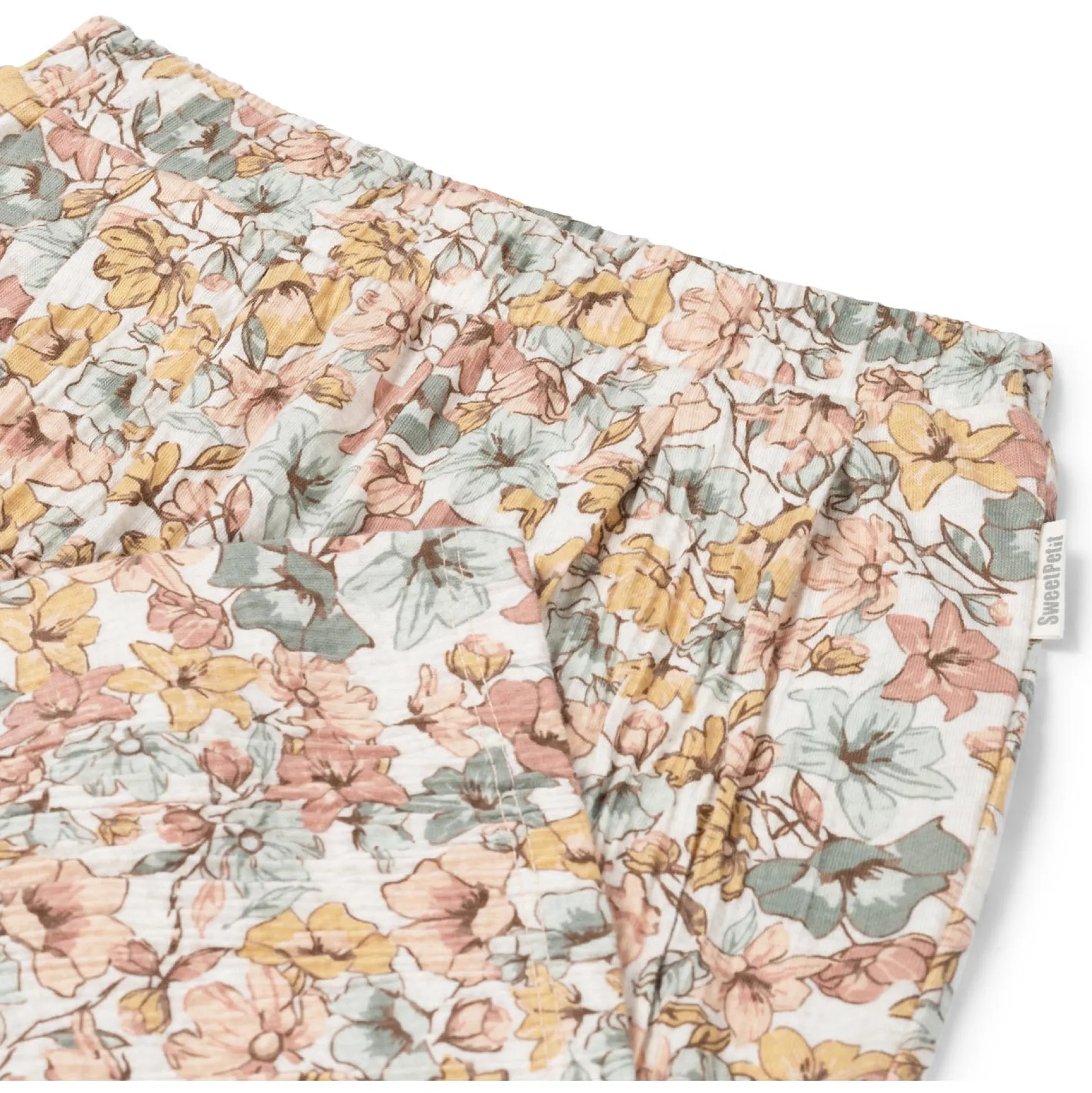 Broeken & Leggings|Broeken & Leggings*Sweet Petit peuter broek Maysa bloemen beige Soft Ecru Melange