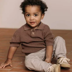 Broeken & Tuinbroeken|Broeken & Leggings*Sweet Petit peuter broek effen bruin Red Brown