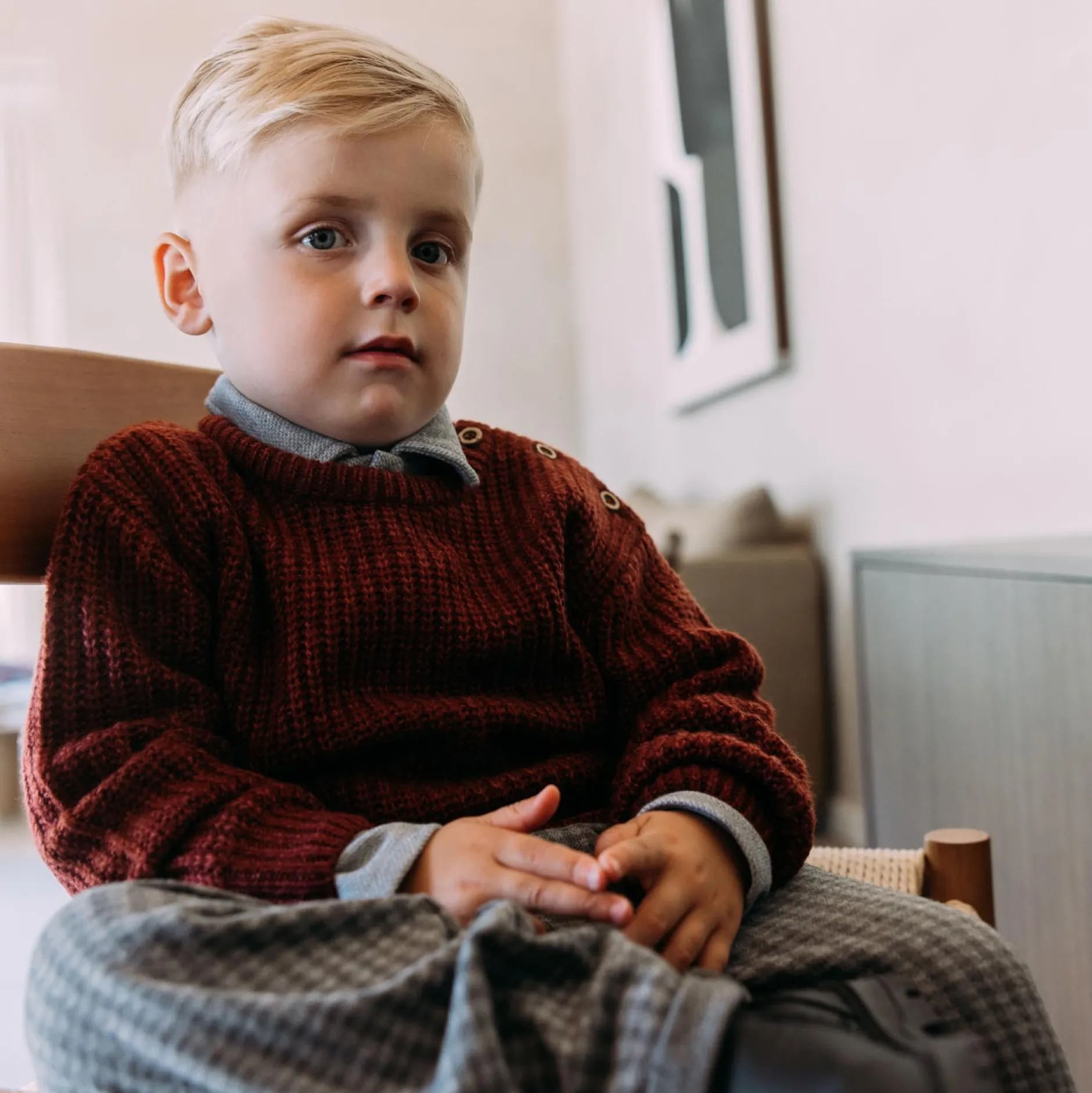 Broeken & Tuinbroeken|Broeken & Leggings*Sweet Petit peuter broek Goof ruit grijs Mid Stone Melange