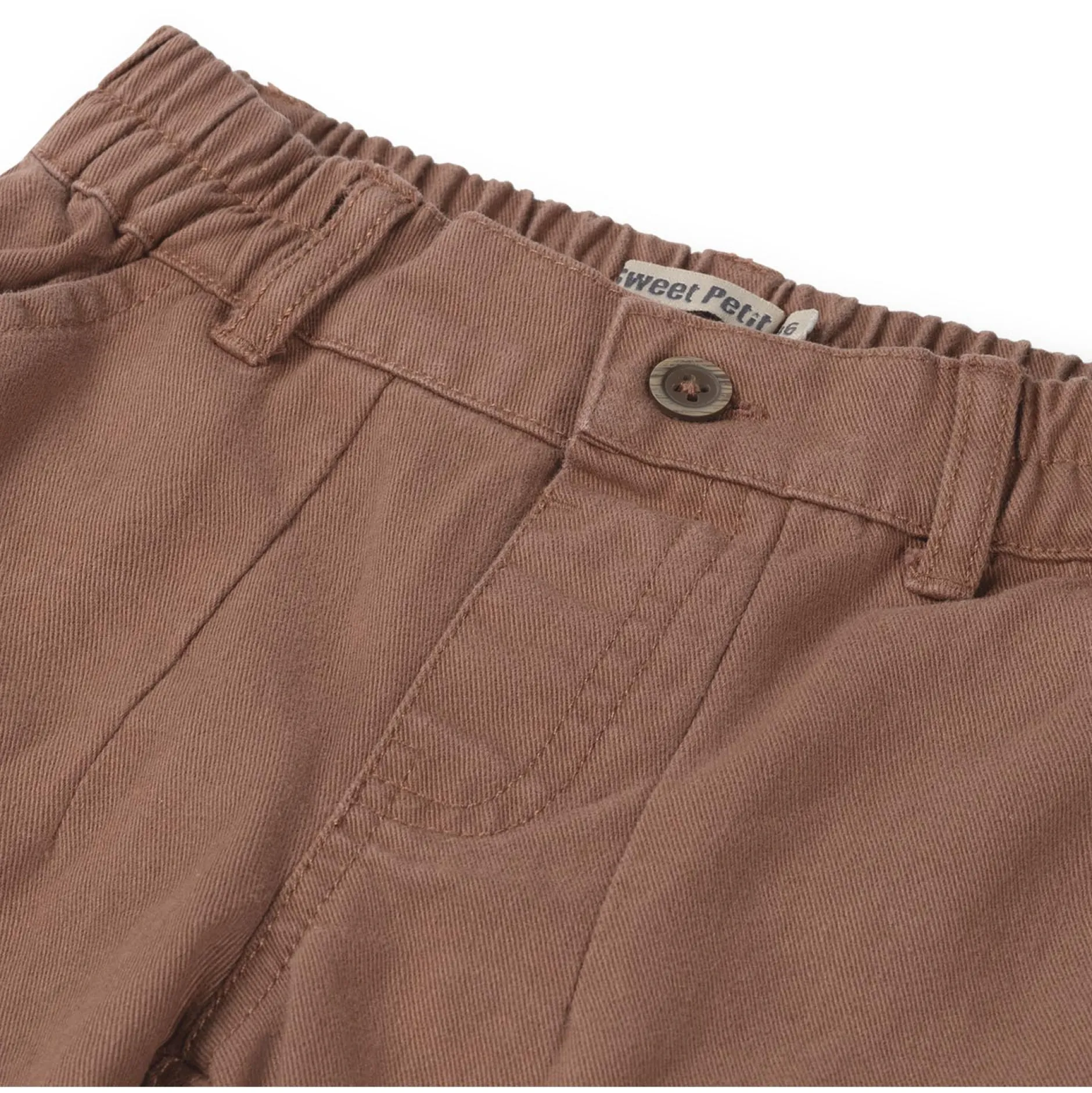 Broeken & Tuinbroeken|Broeken & Leggings*Sweet Petit peuter broek effen bruin Red Brown