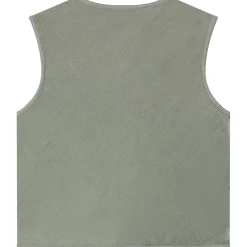 Truien & Vesten|Vesten*Sweet Petit peuter gilet mouwloos effen groen Sage Green